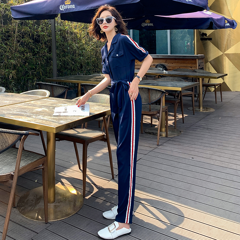 2019 été, des nouvelles froc-taille large-jambe de la combi femmes costumes taille haute version coréenne de casual fashion pantalon salopette 2019 été, des nouvelles froc-taille large-jambe de la combi femmes costumes taille haute version coréenne de casual fashion pantalon salopette