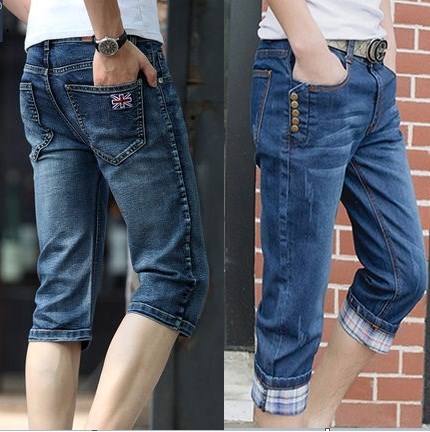 sept jeans pour hommes trous dans l'été mince denim pantalon pieds pantalon masculin tendance de la culotte slim fit sept jeans pour hommes trous dans l'été mince denim pantalon pieds pantalon masculin tendance de la culotte slim fit