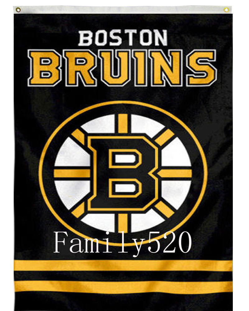 外贸冰球波士顿棕熊队球迷旗帜nhl boston bruins hockey flag