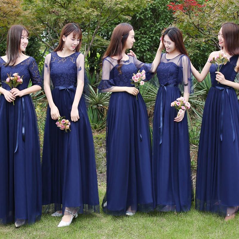 2018 printemps / été nouvelle version coréenne de demoiselles d'honneur portent de longues banquet robe womens noble dans la manche, les sœurs de la mission de robe de soirée 2018 printemps / été nouvelle version coréenne de demoiselles d'honneur portent de longues banquet robe womens noble dans la manche, les sœurs de la mission de robe de soirée