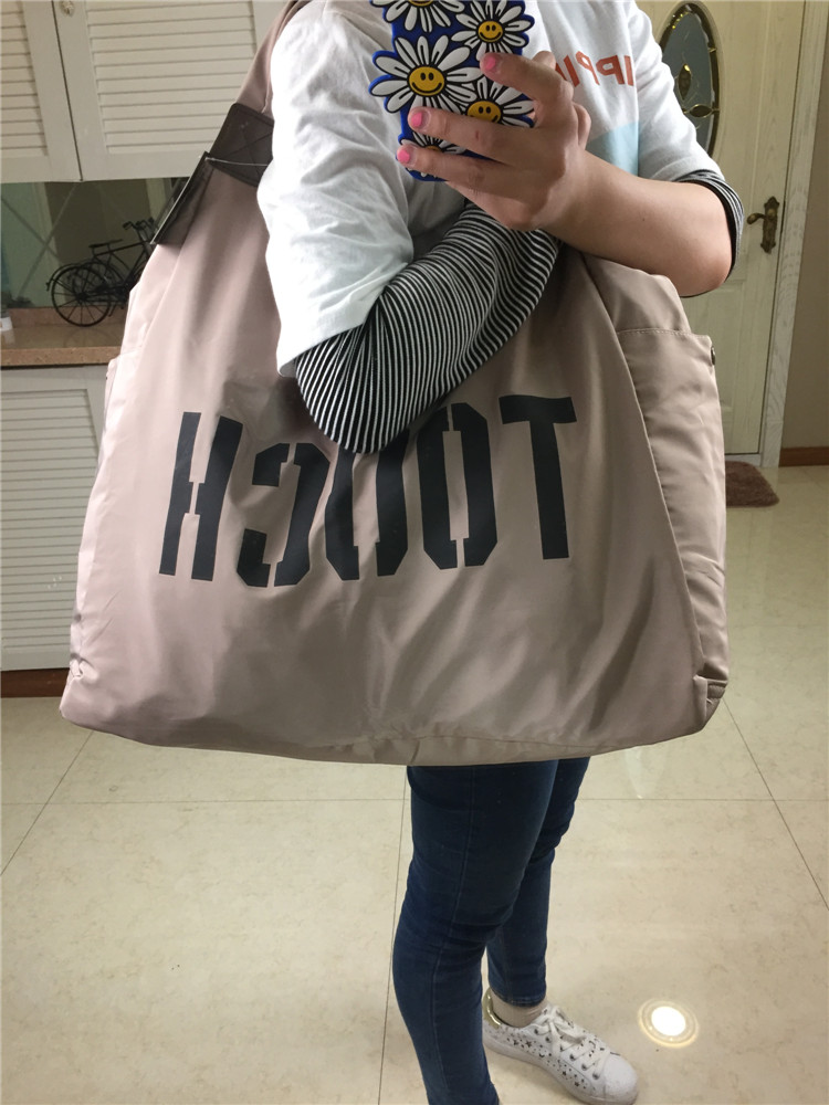 letters korean version of the single shoulder nylon leisure bag large - capacity cloth handbags shopping bags square dance travel bags
