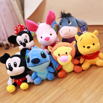 pooh bear jumping tiger donkey mickey minnie doll