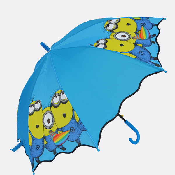 可愛男女童小學生自動卡通公主傘小孩長柄兒童傘晴雨傘遮陽
