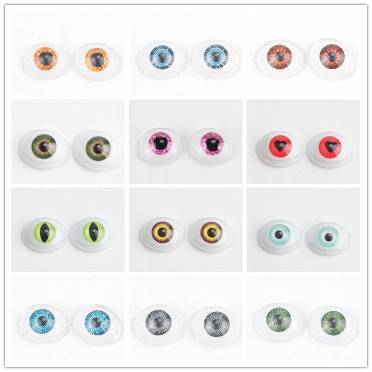 Doll Eye Opening Tool Supplies Eye Beads 3D Real Eye Lashes Eye Beads 10mm Boat Eye 