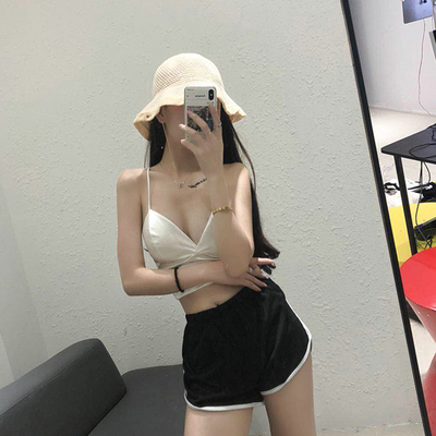 打底款内衣文胸2018秋装新款吊带小背心女防走光带胸垫裹胸抹胸潮-淘宝网