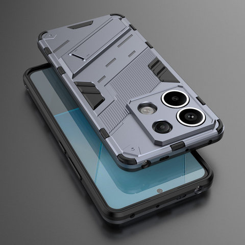 Gray — Tough Shockproof Kickstand Function Note 13, Note 13 Pro, Note 13 Pro+ Phone Case