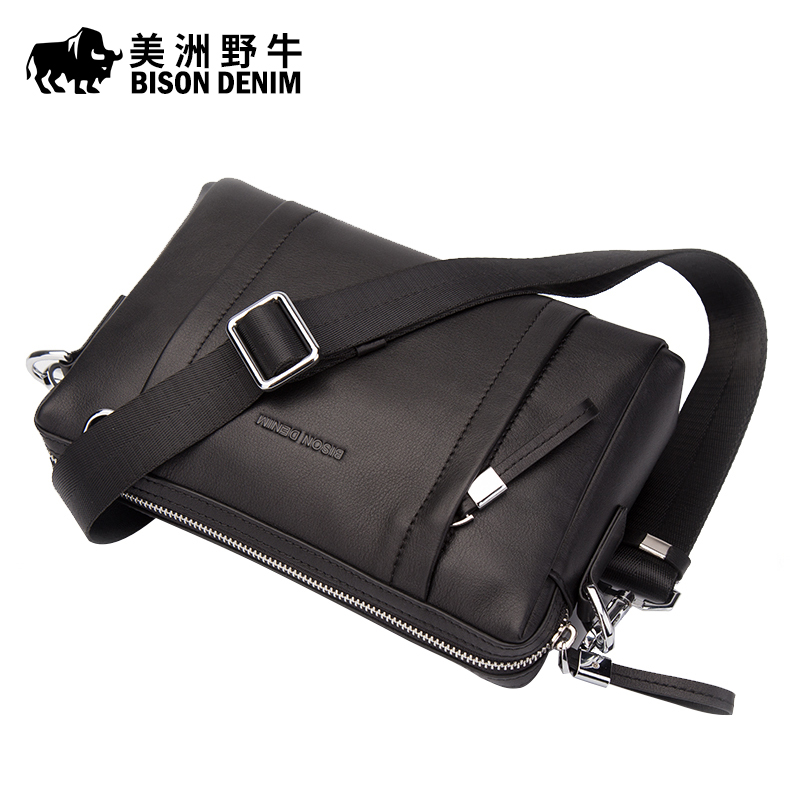 bisons d'amérique en cuir multifonction hommes de sac d'embrayage mono-épaule diagonale paquet casual messenger main saisissant une grande veste en cuir bisons d'amérique en cuir multifonction hommes de sac d'embrayage mono-épaule diagonale paquet casual messenger main saisissant une grande veste en cuir