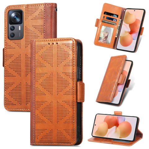 Pattern Wallets Folio Flip Magnetic Synthetic Leather Card Holder Folding Stand Note 12, Note 12 Pro, Note 12 Pro+ Phone Case