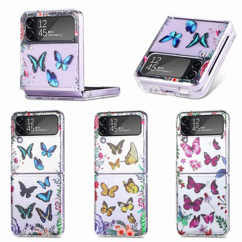 Z Flip4 Girls Butterfly Illustration Samsung Phone Case
