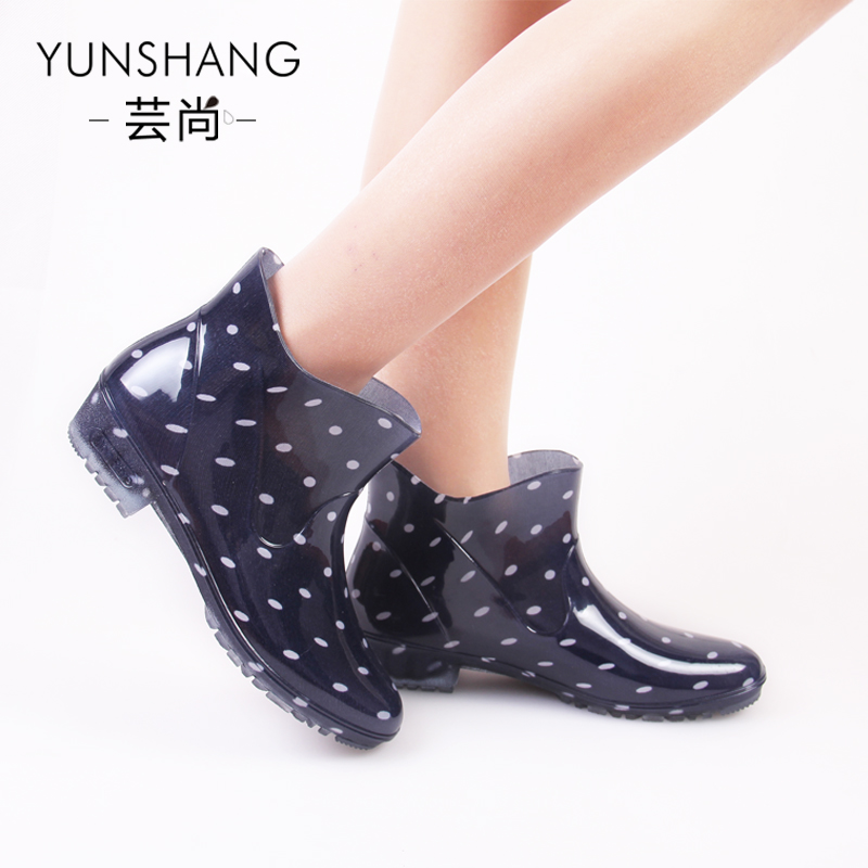 秋鼕時尚果凍水鞋雨鞋雨靴女士韓國成人短筒防滑低幫膠鞋水靴加絨