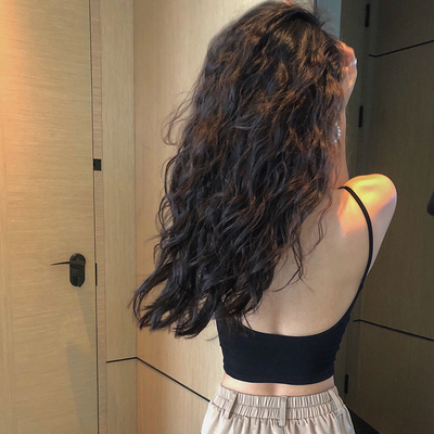 LEIYU吊带背心女 2018夏季新款黑色露背内搭紧身欧美街头打底上衣-淘宝网