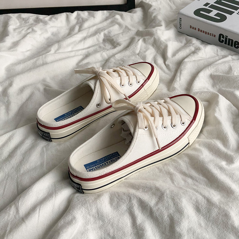 semi-faites glisser chaussures de toile des élèves de sexe féminin dans la version coréenne de la harajuku vent ulzzang joker rue d'installer la nouvelle de l'été sans talon paresseux chaussures de semi-faites glisser chaussures de toile des élèves de sexe féminin dans la version coréenne de la harajuku vent ulzzang joker rue d'installer la nouvelle de l'été sans talon paresseux chaussures de
