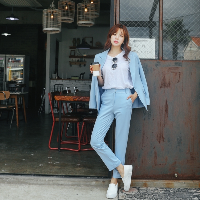 dressy denim pant suits