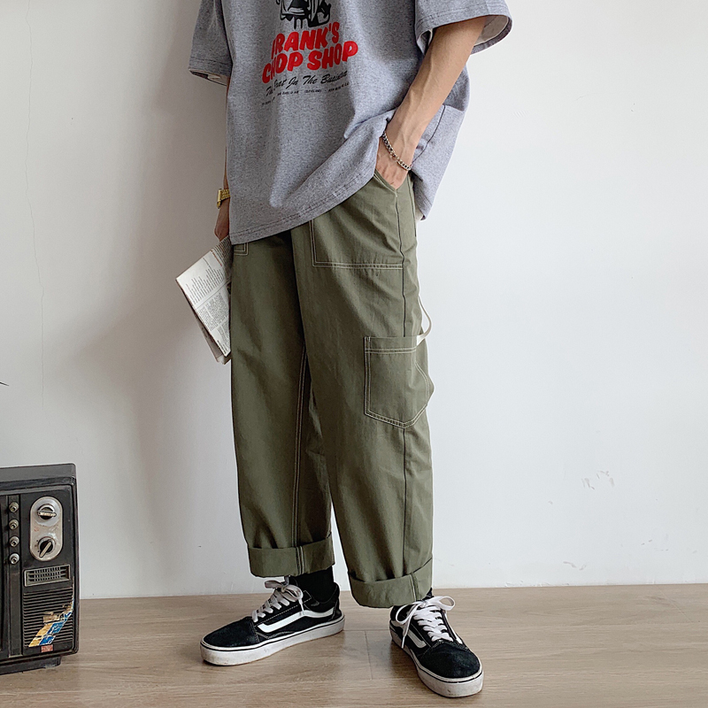 l'été japonais rétro aramco 咔叽 pantalon cargo hommes shawn tendance lâche droite casual pantalon tissu pantalon l'été japonais rétro aramco 咔叽 pantalon cargo hommes shawn tendance lâche droite casual pantalon tissu pantalon
