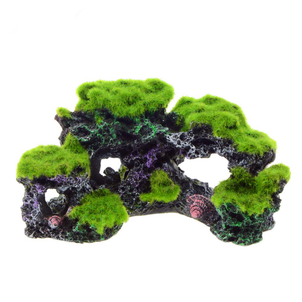 Free Shipping Fish Tank Decorative Aquarium Landscape Background Simulated Moss Coral Reef Coral Ornaments Imitation the Bottom of the Sea Rock