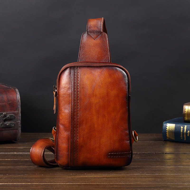 cuir de vachette poitrine pack hommes de cuir véritable de messager de sac de loisirs sac d'épaule poitrine pack petit sac à dos de mode version coréenne de la tendance de l'2019 nouveau cuir de vachette poitrine pack hommes de cuir véritable de messager de sac de loisirs sac d'épaule poitrine pack petit sac à dos de mode version coréenne de la tendance de l'2019 nouveau