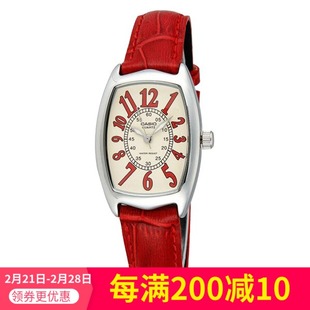 casio casio watch authentic online red da ren belt quartz small red watch lady ltp-1208e-9b2