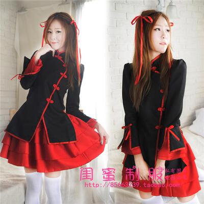 中国风公主裙漫展cosplay女仆装制服 日本动漫女仆咖啡厅工作服装-淘宝网