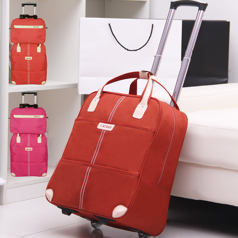 拉杆包旅行包女行李袋手提大容量男手拉短途帶拉杆待產包登機