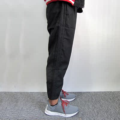 Adidas阿迪达斯NEO男裤春季款宽松收口九分裤休闲运动长裤