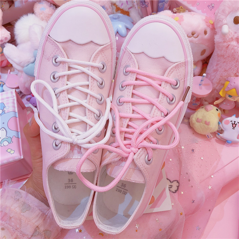 livraison gratuite~fille de coeur en dentelle rose chaussures de toile version coréenne des étudiants chaussures blanches des cerisiers en fleur planche à roulettes de chaussures ulazang chaussures femmes livraison gratuite~fille de coeur en dentelle rose chaussures de toile version coréenne des étudiants chaussures blanches des cerisiers en fleur planche à roulettes de chaussures ulazang chaussures femmes