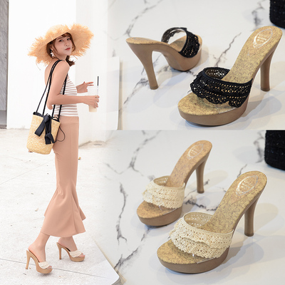 2018春夏季韩版新款一字细跟拖鞋性感凉拖鞋防水台高跟鞋凉拖鞋女-淘宝网 2018春夏季韩版新款一字细跟拖鞋性感凉拖鞋防水台高跟鞋凉拖鞋女-淘宝网