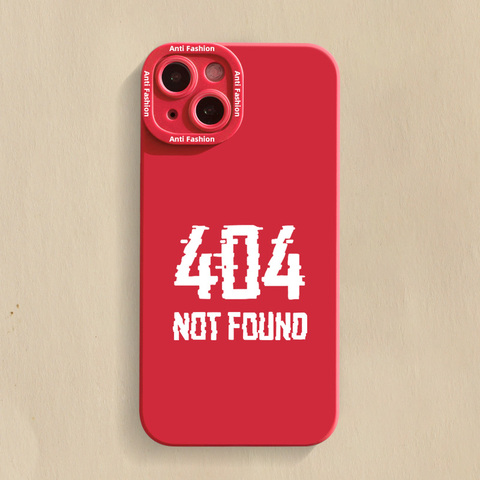 Red — 404 Not Found New Matte Silicone TPU 14, 13, 12 iPhone Case