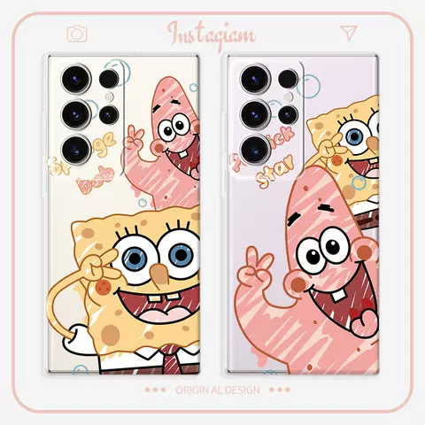 Cute Girls Phone Cases Covers SpongeBob SquarePants Cartoon Silicone TPU Galaxy S23, Galaxy S23 Plus, Galaxy S23 Ultra, Galaxy S22, Galaxy S22 Plus, Galaxy S22 Ultra, Galaxy S21, Galaxy S21 Plus, Galaxy S21 Ultra, Galaxy Note 20, Galaxy Note 20 Ultra, Galaxy A13 5G, A23 5G, A33 5G, A53 5G, A73 5G,