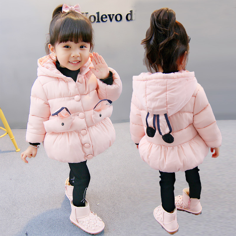 2017新款女寶寶1鼕裝羽絨棉服棉衣0外套3歲女童2小童韓版公主棉襖