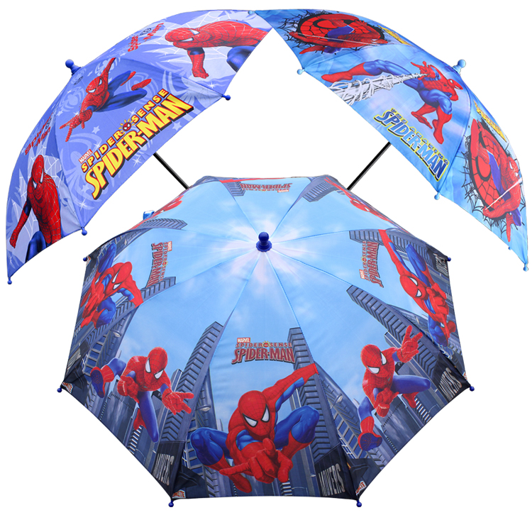 大童自動兒童雨傘小孩小學生長柄卡通蜘蛛俠寶寶男童鎧甲勇士雨傘
