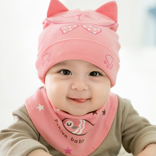 嬰兒帽子春秋0-3-6-12個月韓版新生兒胎帽男女童寶寶帽子純棉秋鼕