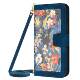 Girls Flower Crossbody Wallets Folio Flip Phone Cases Synthetic Leather iPhone 15, iPhone 14, iPhone 13, iPhone 12, iPhone 11