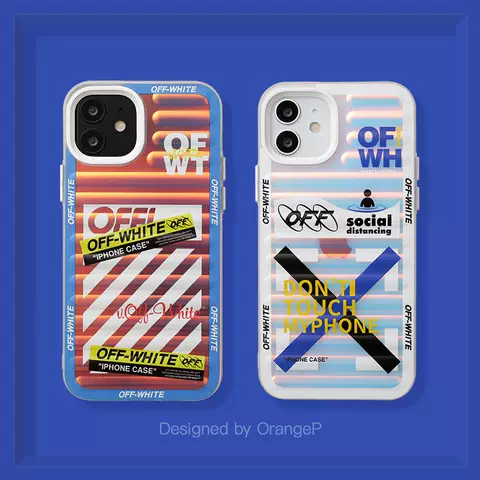 OFF WHITE New Phone Cases Covers Trendy Fashionable Non Slip Stripes iPhone 14, iPhone 13, iPhone 12, iPhone 11,