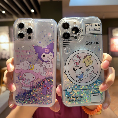 My Melody Sailor Moon Girls Aqua Shiny Glitter Bling 15, 14, 13, 12, 11 iPhone Case