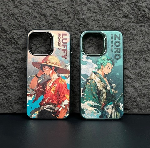One Piece Anime Luffy Zorro Cartoon Silver Illustration Soft 15, 14, 13, 12, 11 iPhone Case
