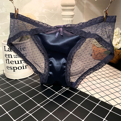 欧美无痕超薄绸缎性感网纱透气蕾丝内裤 女 纯棉档中低腰三角裤头-淘宝网 欧美无痕超薄绸缎性感网纱透气蕾丝内裤 女 纯棉档中低腰三角裤头-淘宝网