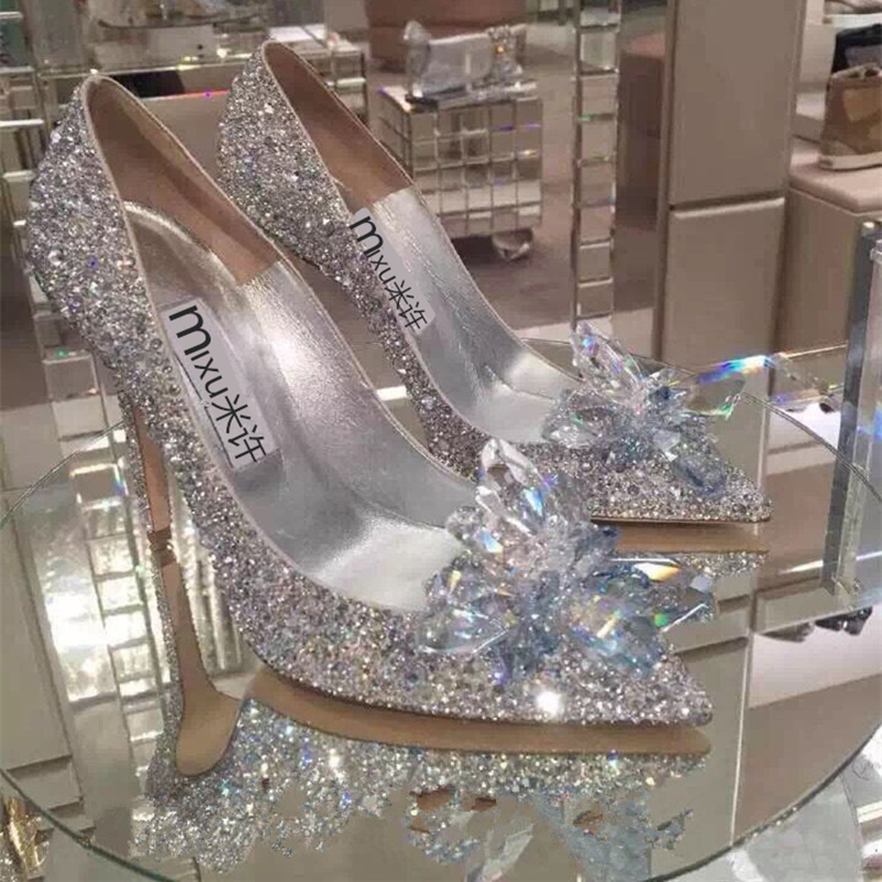 水晶鞋婚鞋高跟新娘婚