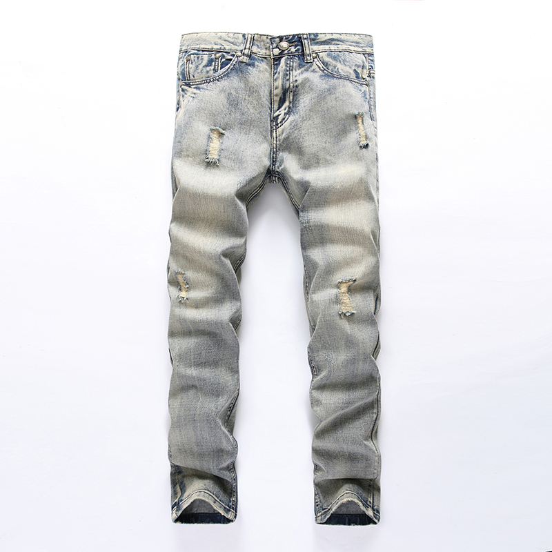 l'origine de la tendance du vintage trous jeans version coréenne de casual mendiant pantalon hommes de droite slim fit pantalon rétro jaune l'origine de la tendance du vintage trous jeans version coréenne de casual mendiant pantalon hommes de droite slim fit pantalon rétro jaune