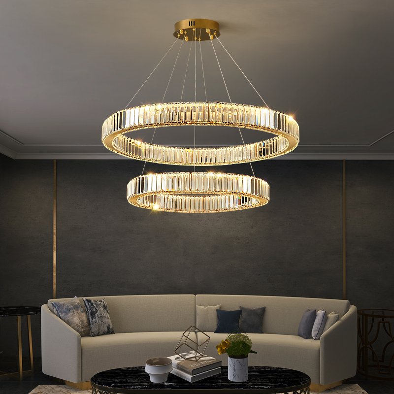Italian-Style Light Luxury Living Room Chandelier Simple Post-Modern Generous and Upscale Home Nordic Crystal Lamp Dining Room Bedroom Lamps