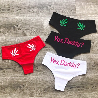 ZZ骨ZZ欧美性感麻叶字母骚粉嫩骚辣妹女士内蜜桃臀运动款三角裤-淘宝网