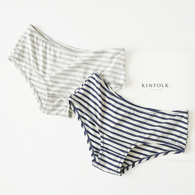 贴身日记 基础款条纹简约文艺舒适木代尔棉女式低腰内裤三角短裤-淘宝网 贴身日记 基础款条纹简约文艺舒适木代尔棉女式低腰内裤三角短裤-淘宝网