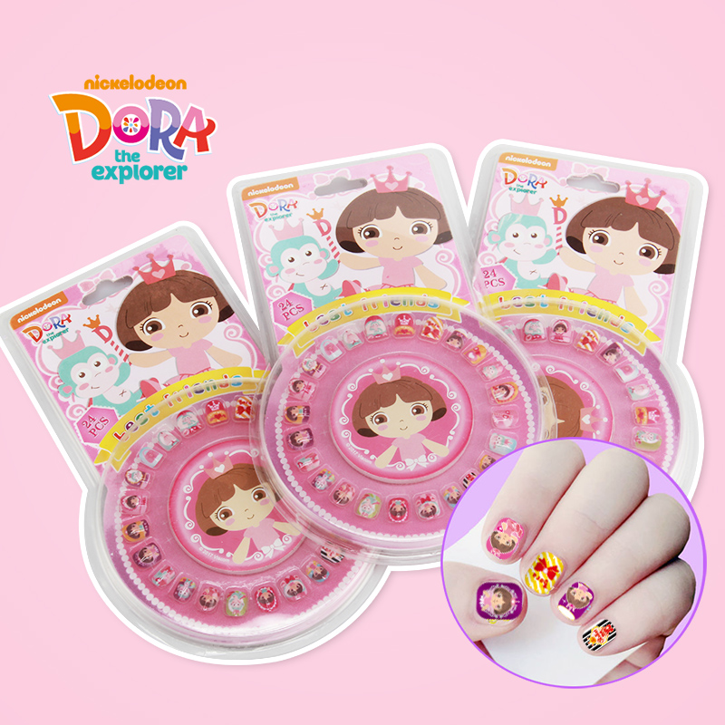 兒童指甲貼女童韓國公主防水卡通美甲貼女孩無毒小孩寶寶指甲貼紙