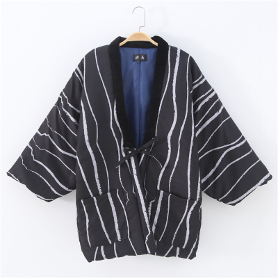 日系复古和风面料棉居家棉服日式和服情侣中性款百搭外
