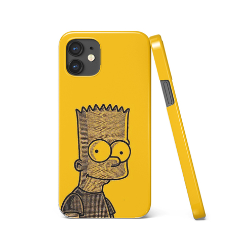 Matte Hard — Bart Simpson Cartoon 15, 14, 13, 12, 11 iPhone Case