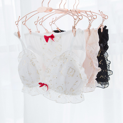 雪纺舒适内衣套装可爱少女无钢圈文胸三角杯圣诞之夜烫金花边内衣-淘宝网 雪纺舒适内衣套装可爱少女无钢圈文胸三角杯圣诞之夜烫金花边内衣-淘宝网