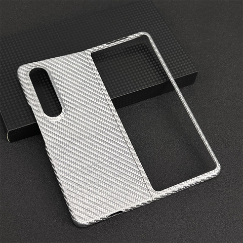 Silver — Z Fold4 Carbon Fiber Premium Samsung Phone Case