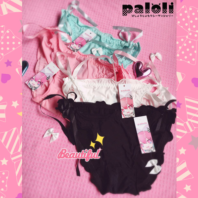 [paloli] 日本百搭 超级可爱 纯色绑带内裤 丝滑牛奶丝-淘宝网