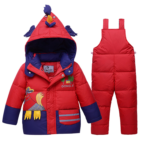 新款童裝鼕季兒童羽絨服套裝兩件套中大小童加厚保暖男童女童嬰兒
