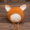桔色棉线狐狸帽