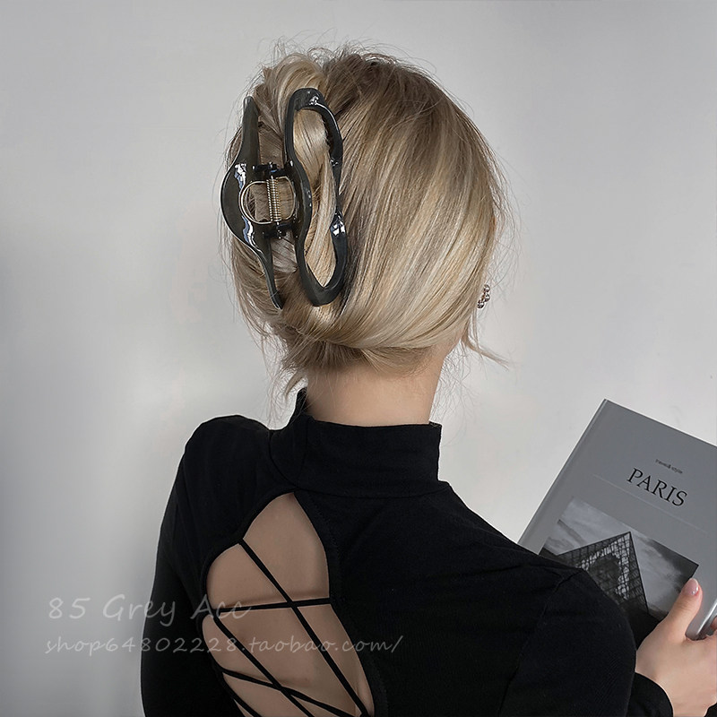Przezroczysta spinka do włosów shark elegancki styl dla kobiet_voghion.com